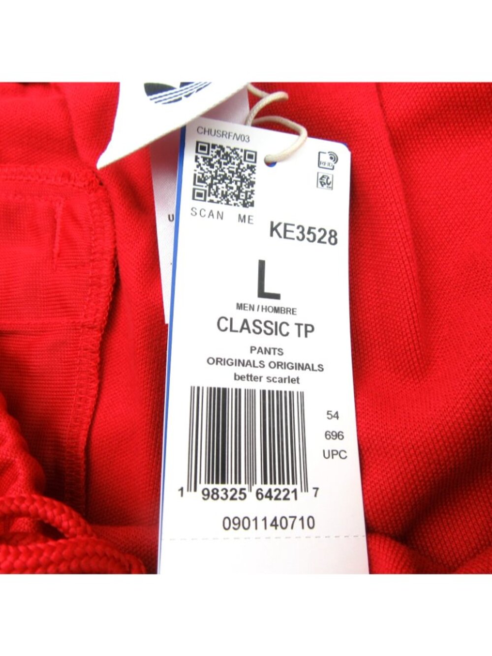 Adidas Originals Classic Track Pants Men's Size Large Scarlet Red NEW - Picture 11 of 15